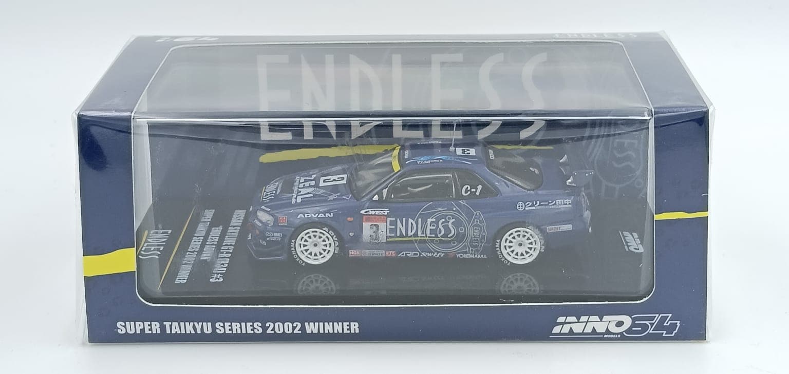 INNO64 NISSAN SKYLINE GT-R (R34) #3 "ENDLESS ADVAN" SUPER TAIKYU SERIES 2002 WINNER - Image 1
