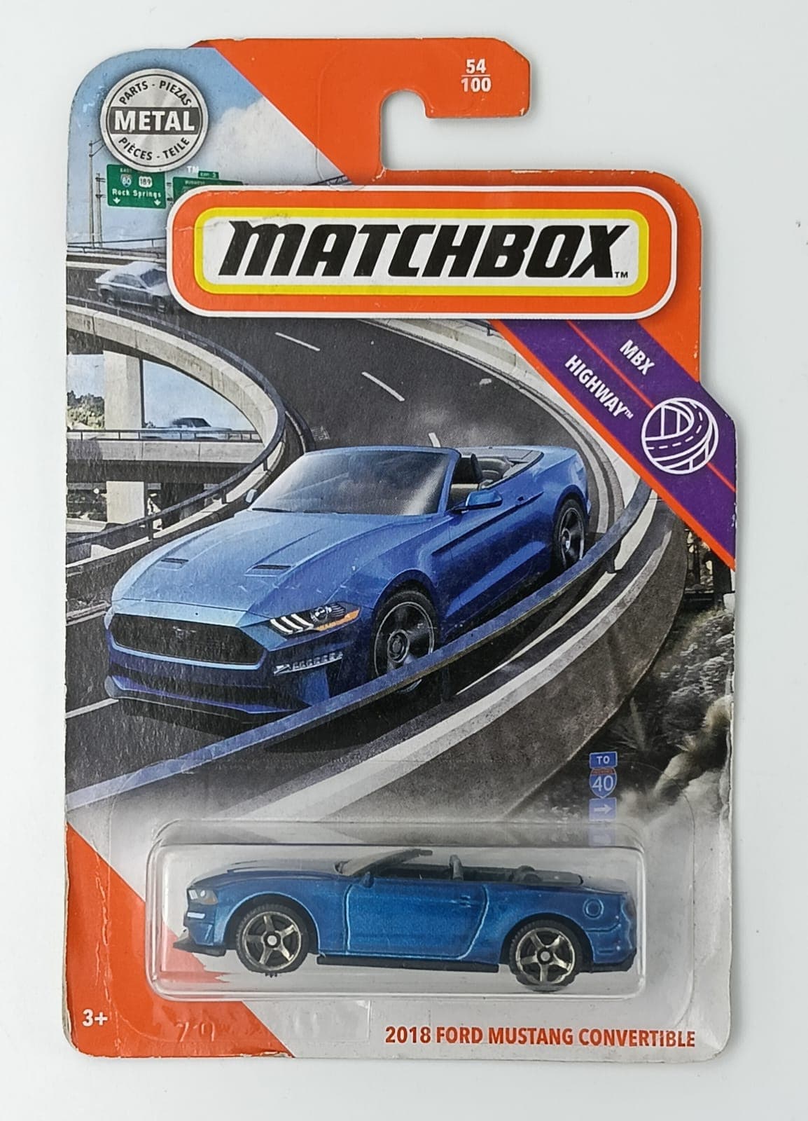 MATCHBOX 2018 FORD MUSTANG CONVERTIBLE MBX HIGHWAY - Image 1