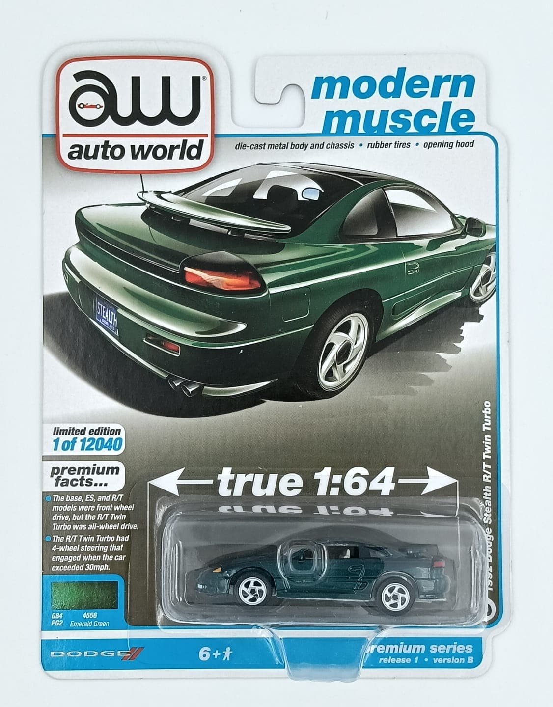 AUTO WORLD 1992 DODGE STEALTH R/T TWIN TURBO MODERN MUSCLE - Image 1