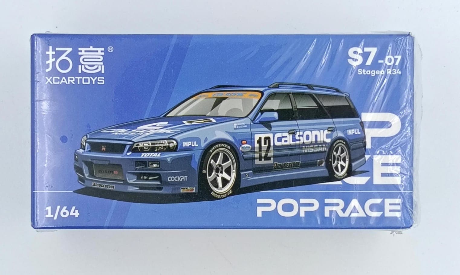 XCARTOYS × POP RACE Stagea R34 (UNSEALED MINT CONDITION) - Image 1
