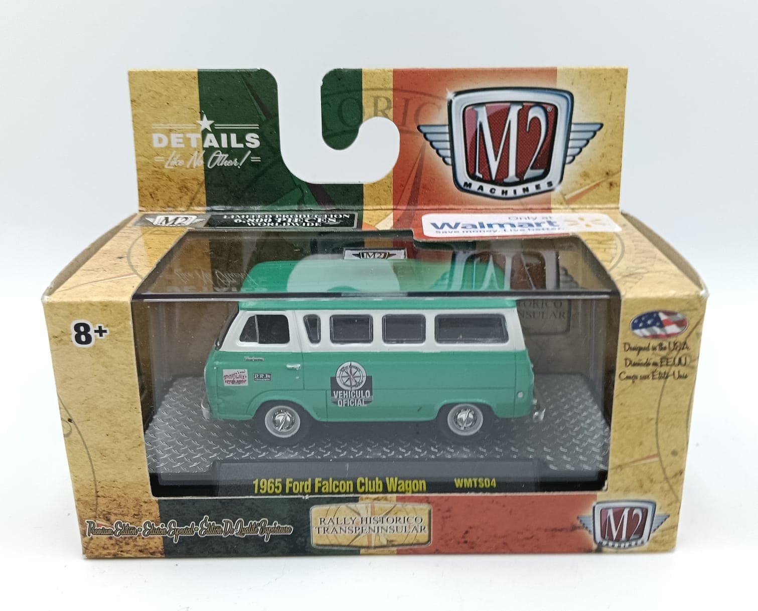 M2 MACHINES ACRYLIC BOX 1965 Ford Club Wagon LIMITED PRODUCTION 6,800 PIECES WORLDWIDE - Image 1