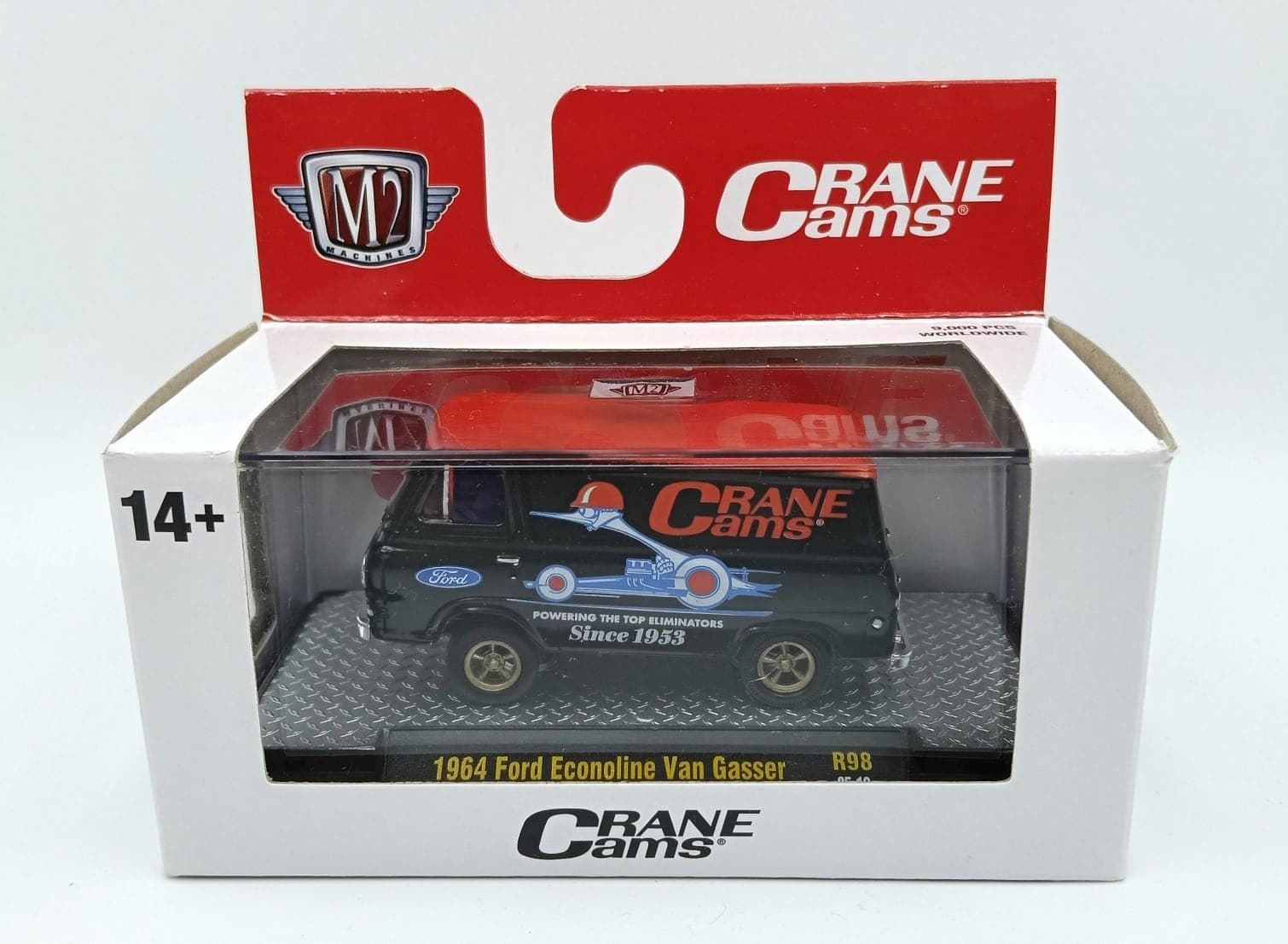M2 MACHINES ACRYLIC BOX 1964 Ford Econoline Van Grasser 9,000 pcs WORLDWIDE - Image 1