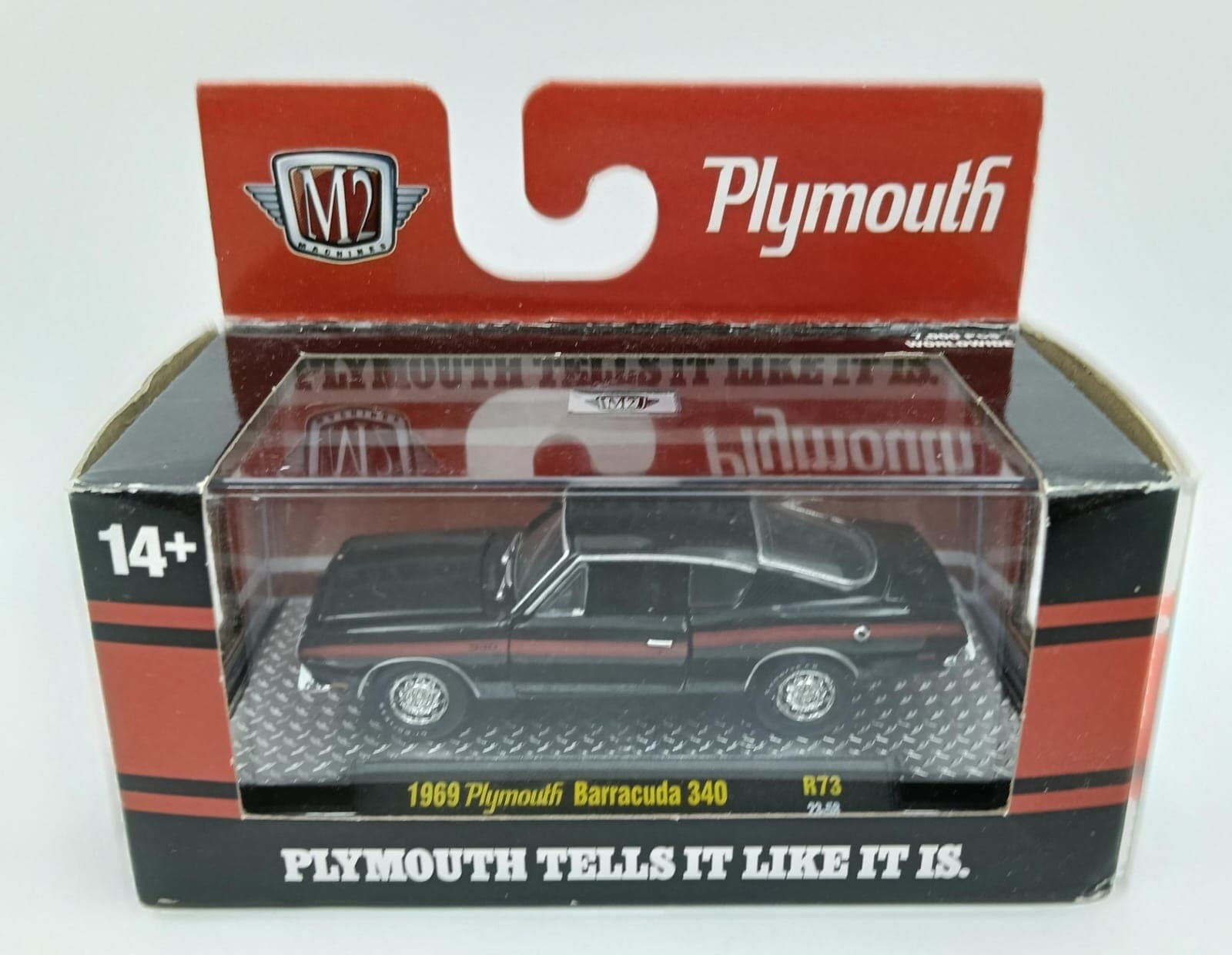M2 MACHINES ACRYLIC BOX 1969 Plymouth Barracuda 340 7,000 Pieces Worldwide - Image 1