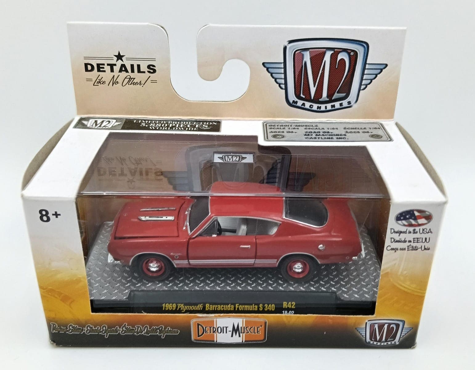 M2 MACHINES ACRYLIC BOX 1969 Plymouth Barracuda Formula S 340 5,880 Pieces Worldwide - Image 1