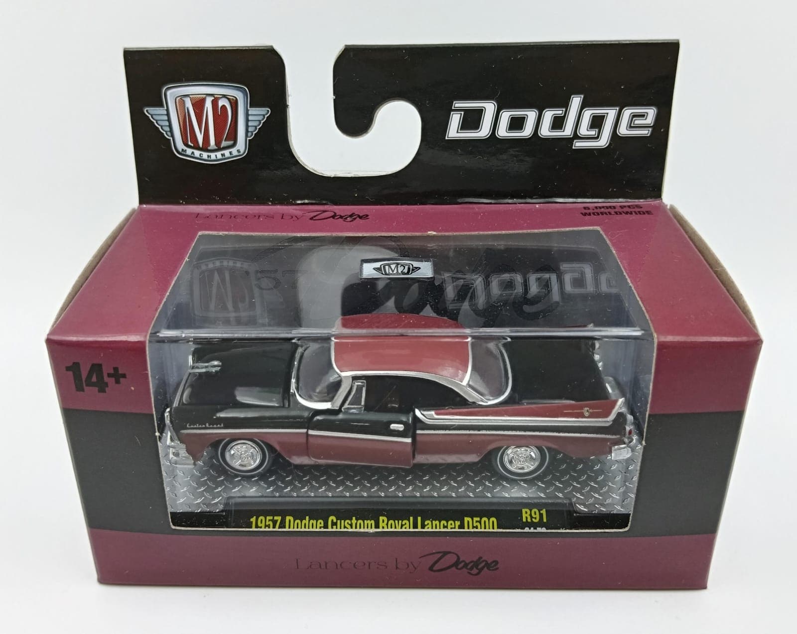 M2 MACHINES ACRYLIC BOX 1957 Dodge Custom Royal Lancer D500 6,000 Pieces Worldwide - Image 1