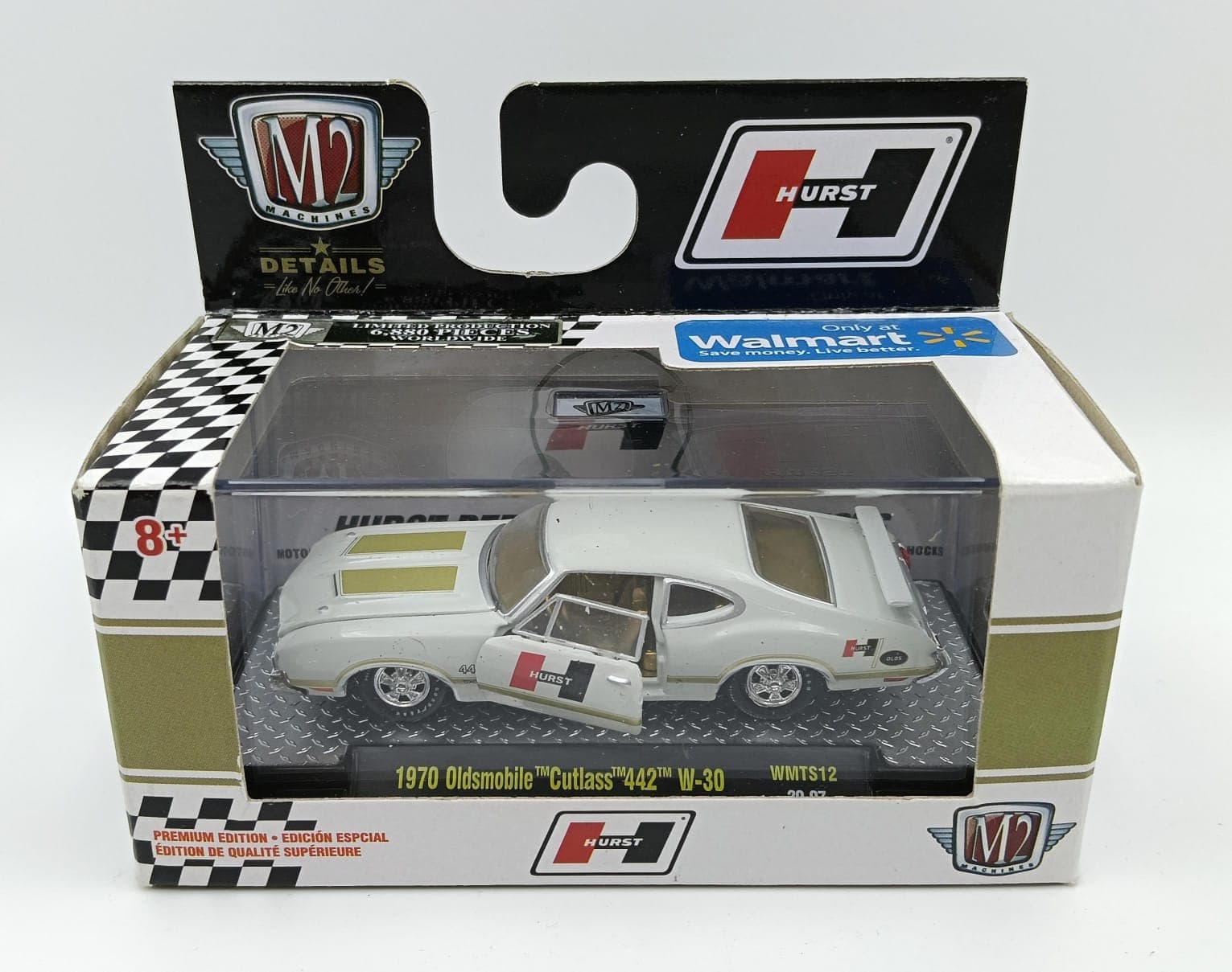 M2 MACHINES ACRYLIC BOX 1970 Oldsmobile Cutlass 442 W-30 6,880 Pieces Worldwide - Image 1