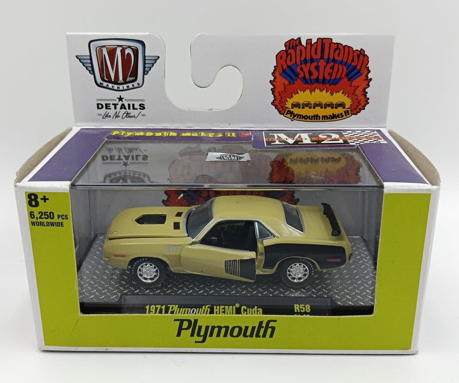 M2 MACHINES ACRYLIC BOX 1971 Plymouth HEMI Cuda 6,250 Pieces Worldwide - Image 1
