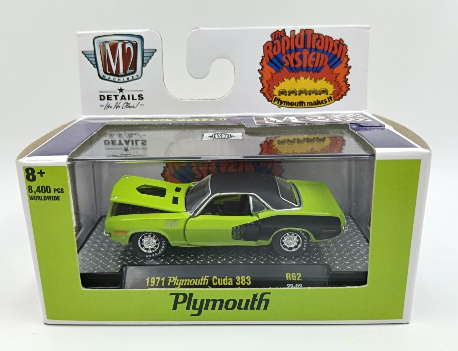 M2 MACHINES ACRYLIC BOX 1971 Plymouth Cuda 383 8,400 Pieces Worldwide - Image 1