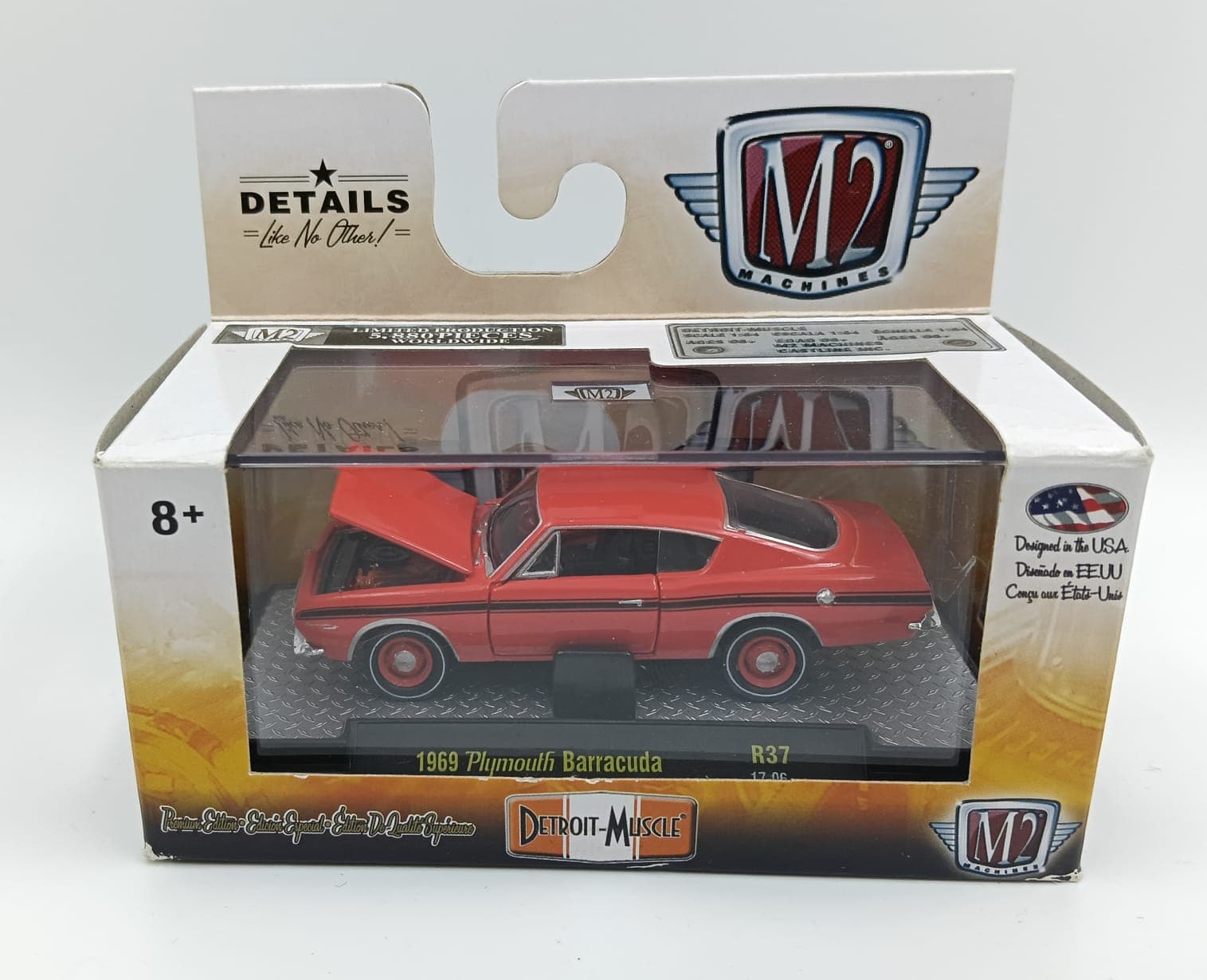 M2 MACHINES ACRYLIC BOX 1969 Plymouth Barracuda 5,880 Pieces Worldwide - Image 1