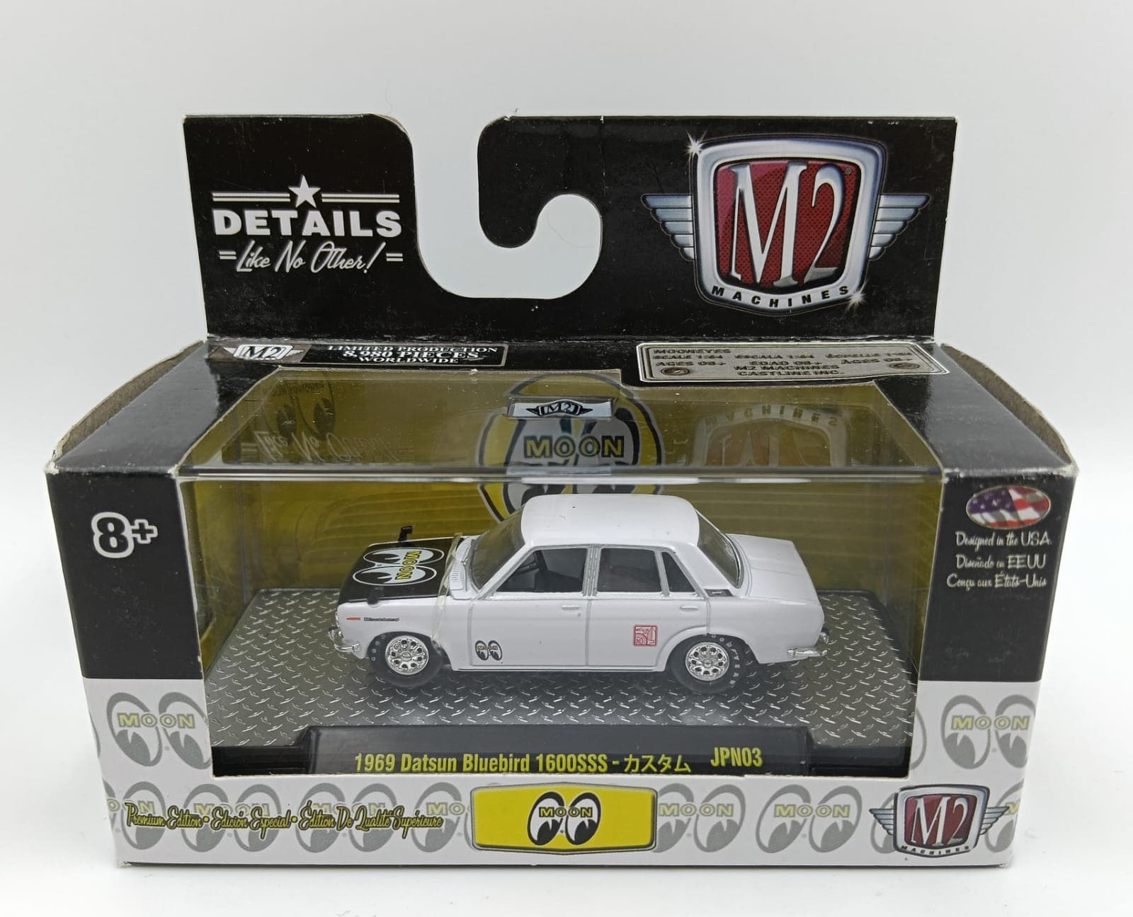 M2 MACHINES ACRYLIC BOX 1969 Datsun Bluebird 1600SSS 8,980 Pieces Worldwide - Image 1