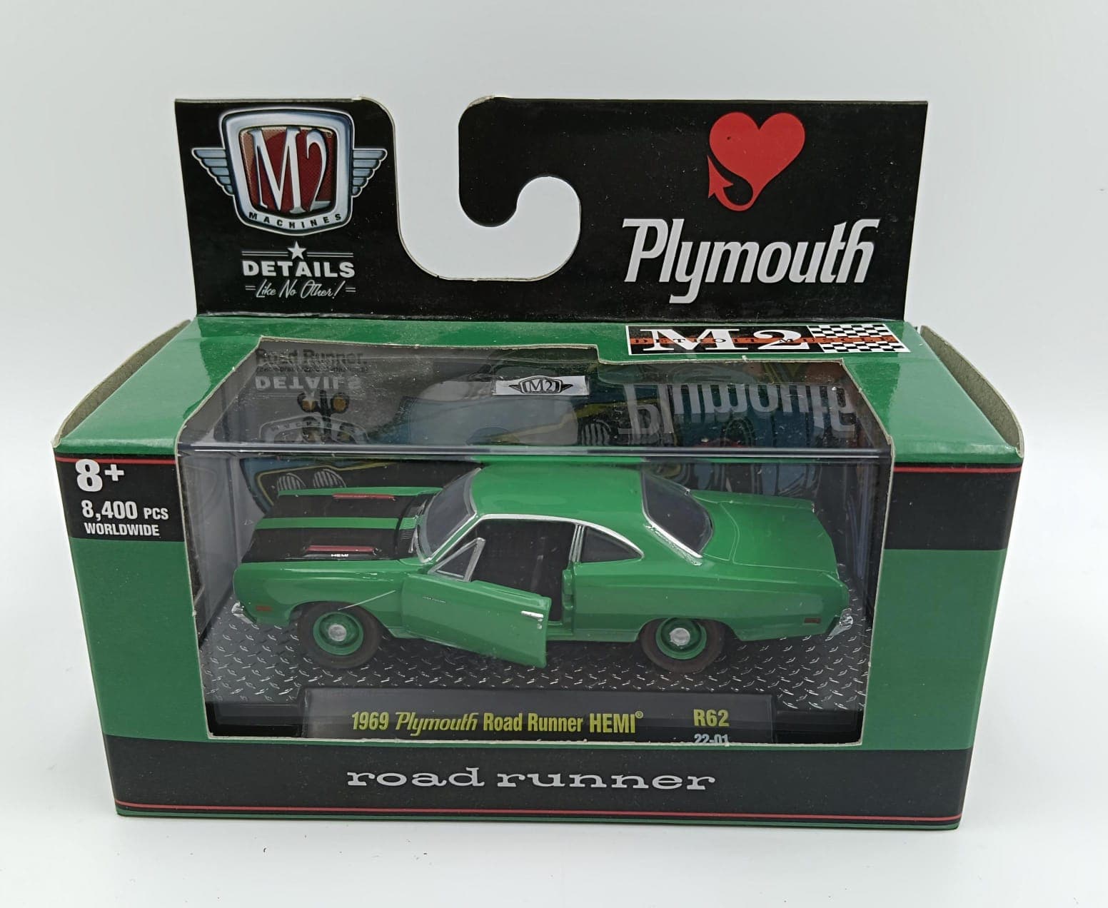 M2 MACHINES ACRYLIC BOX 1969 Plymouth Road Runner HEMI 8,400 Pieces Worldwide - Image 1