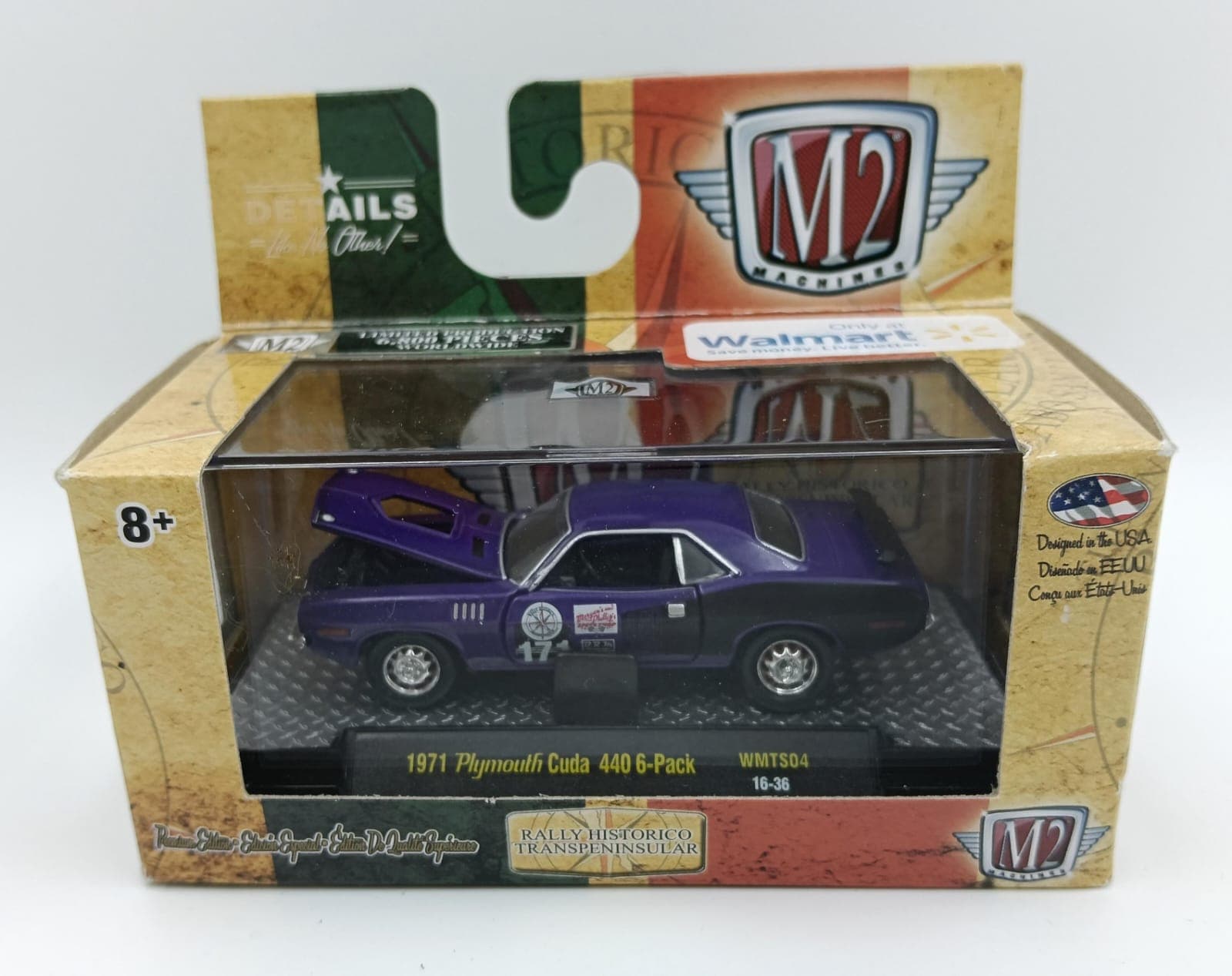 M2 MACHINES ACRYLIC BOX 1971 Plymouth Cuda 440 6-Pack 6,800 Pieces Worldwide - Image 1