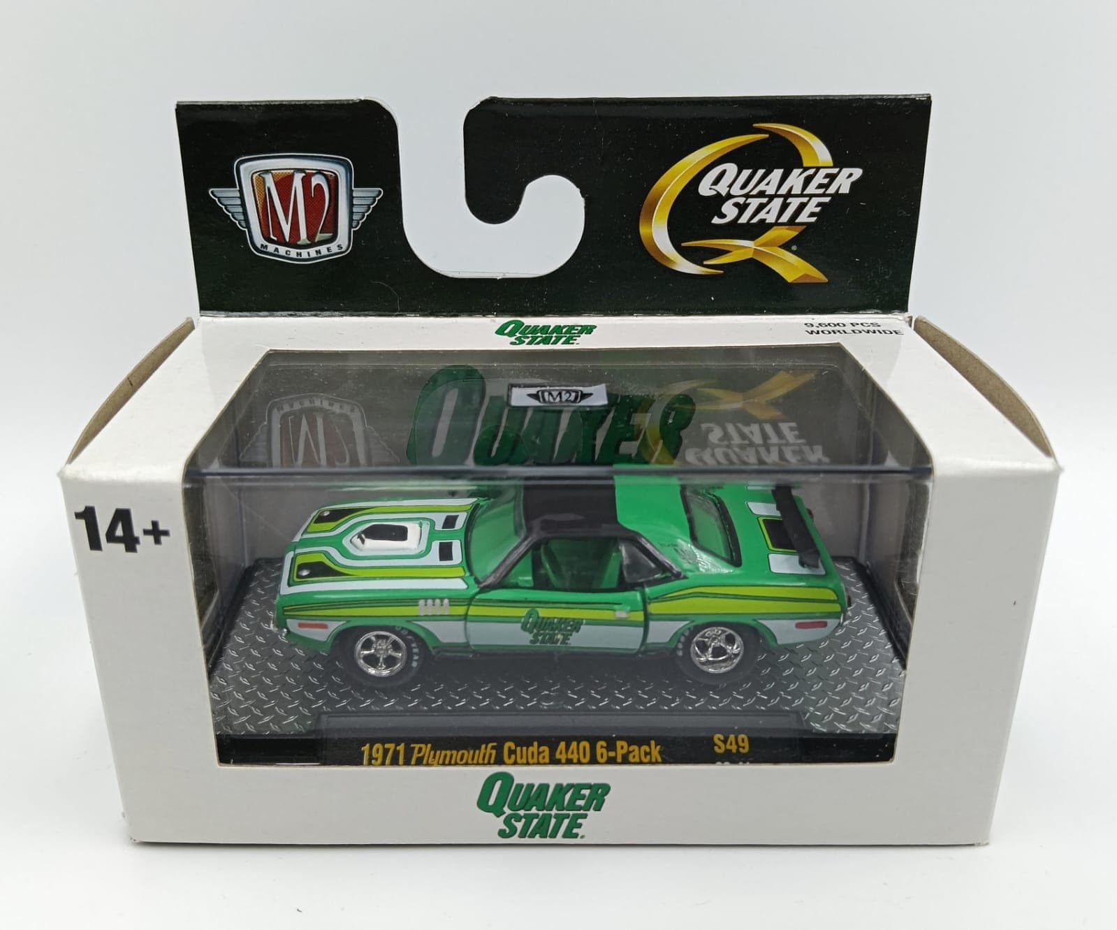 M2 MACHINES ACRYLIC BOX 1971 Plymouth Cuda 440 6-Pack 9,600 Pieces Worldwide - Image 1