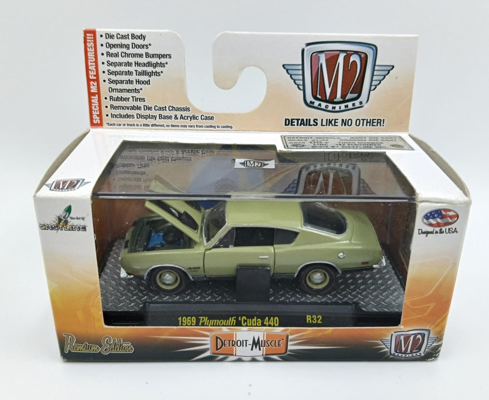 M2 MACHINES ACRYLIC BOX 1969 Plymouth Cuda 440 - Image 1