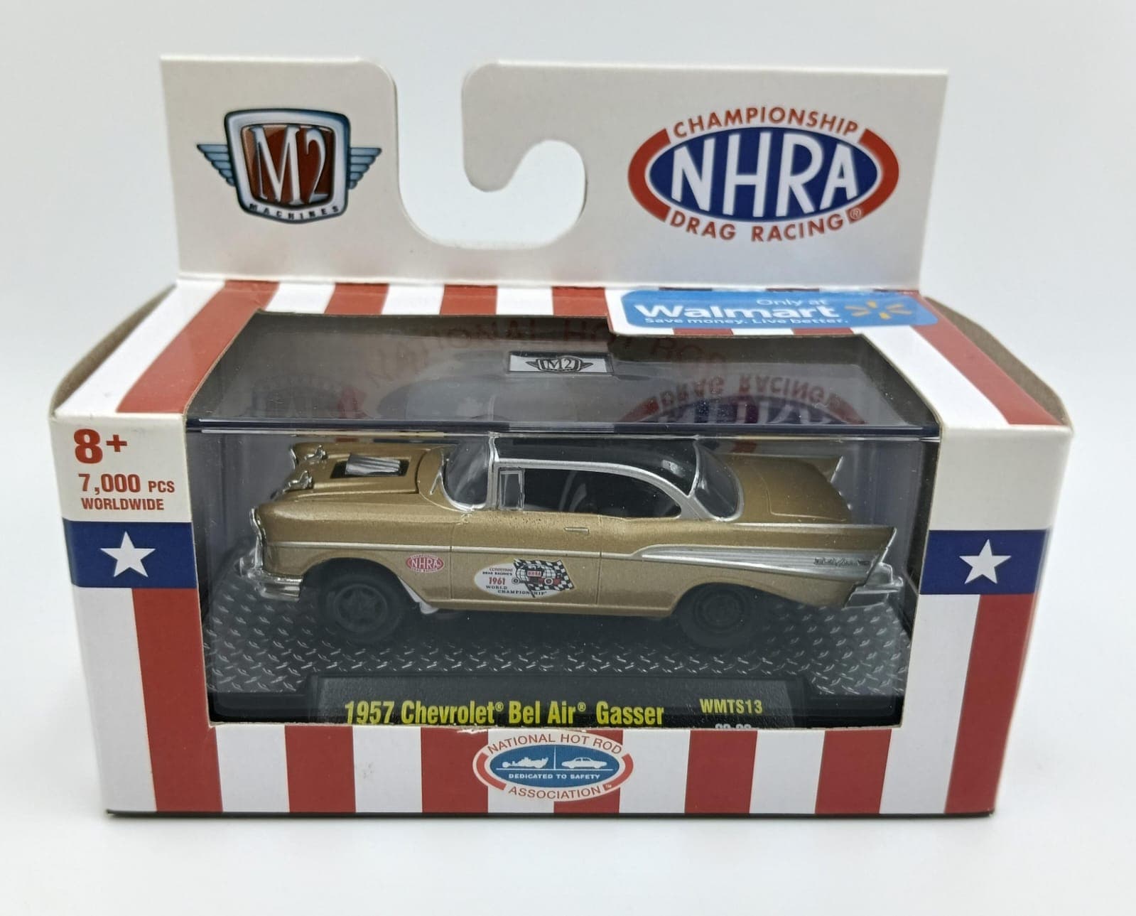 M2 MACHINES ACRYLIC BOX 1975 Chevrolet Bel Air GASSER 7,000 Pieces Worldwide - Image 1