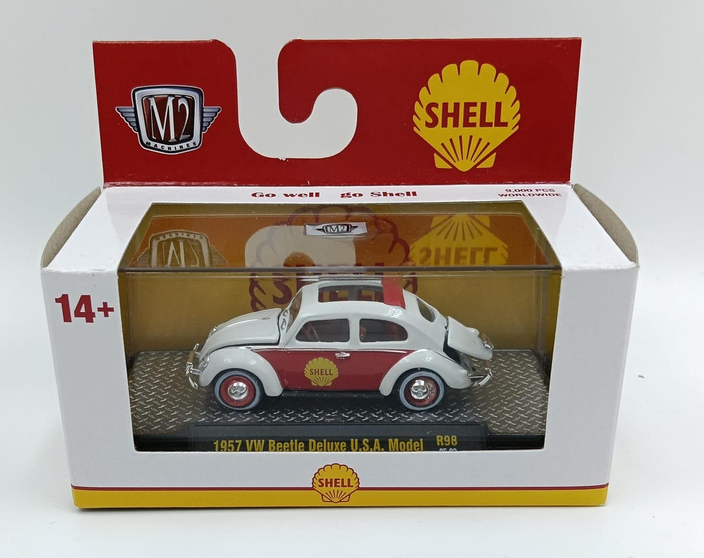 M2 MACHINES ACRYLIC BOX 1957 VW Beetle Deluxe U.S.A Model 9,000 Pieces Worldwide - Image 1