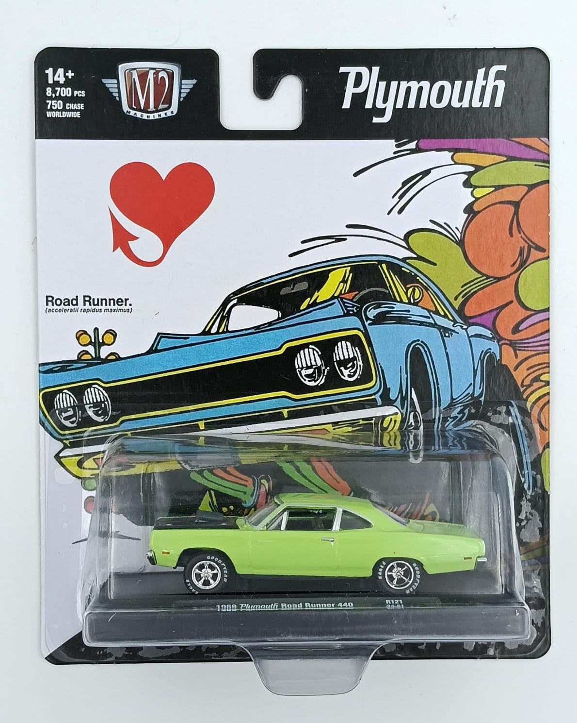 M2 MACHINES BLISTER PACK 1969 Plymouth road runner 440 - Image 1