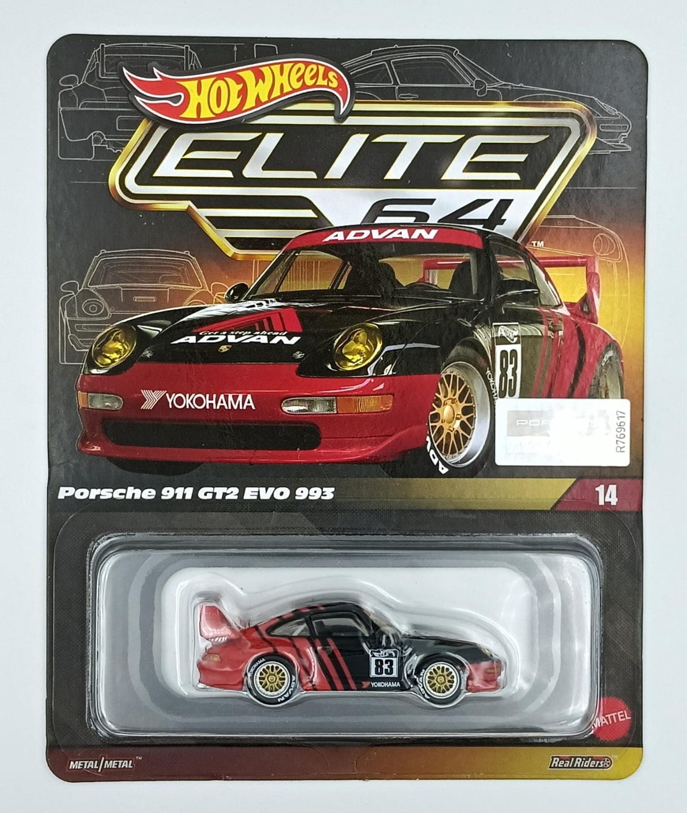 HOT WHEELS ELITE 64 Porsche 911 GT2 EVO 993 #14 - Image 1