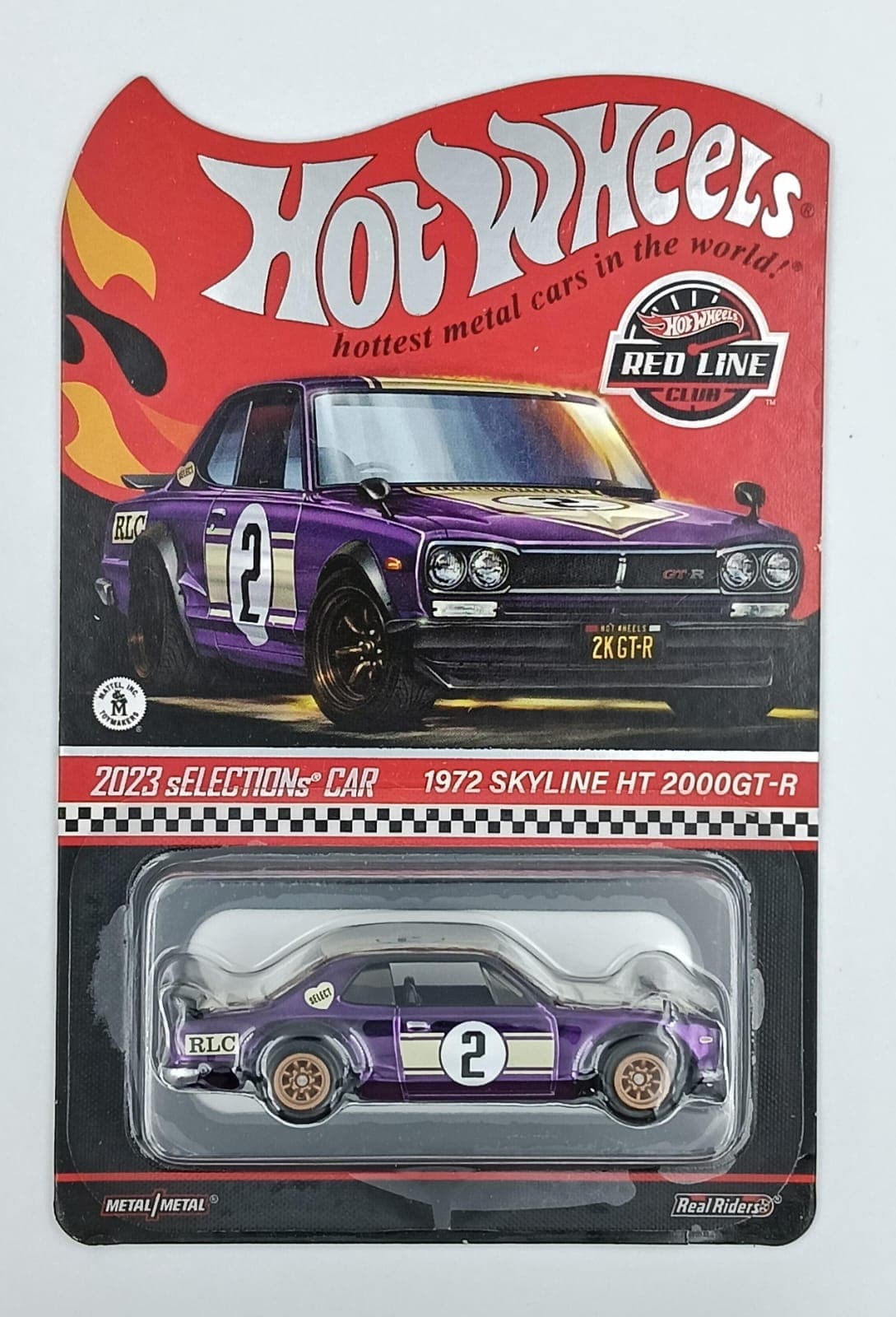 HOT WHEELS 1972 SKYLINE HT 2000GT-R RED LINE CLUB - Image 1