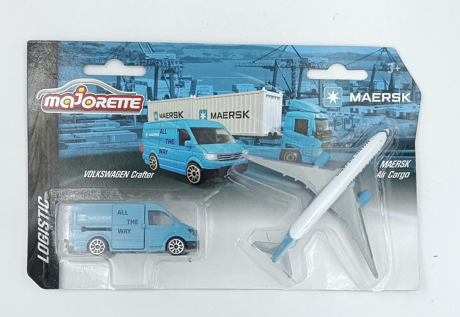 MAJORETTE Maersk Air logistics - Volkswagen Crafter LOGISTICS - Image 1