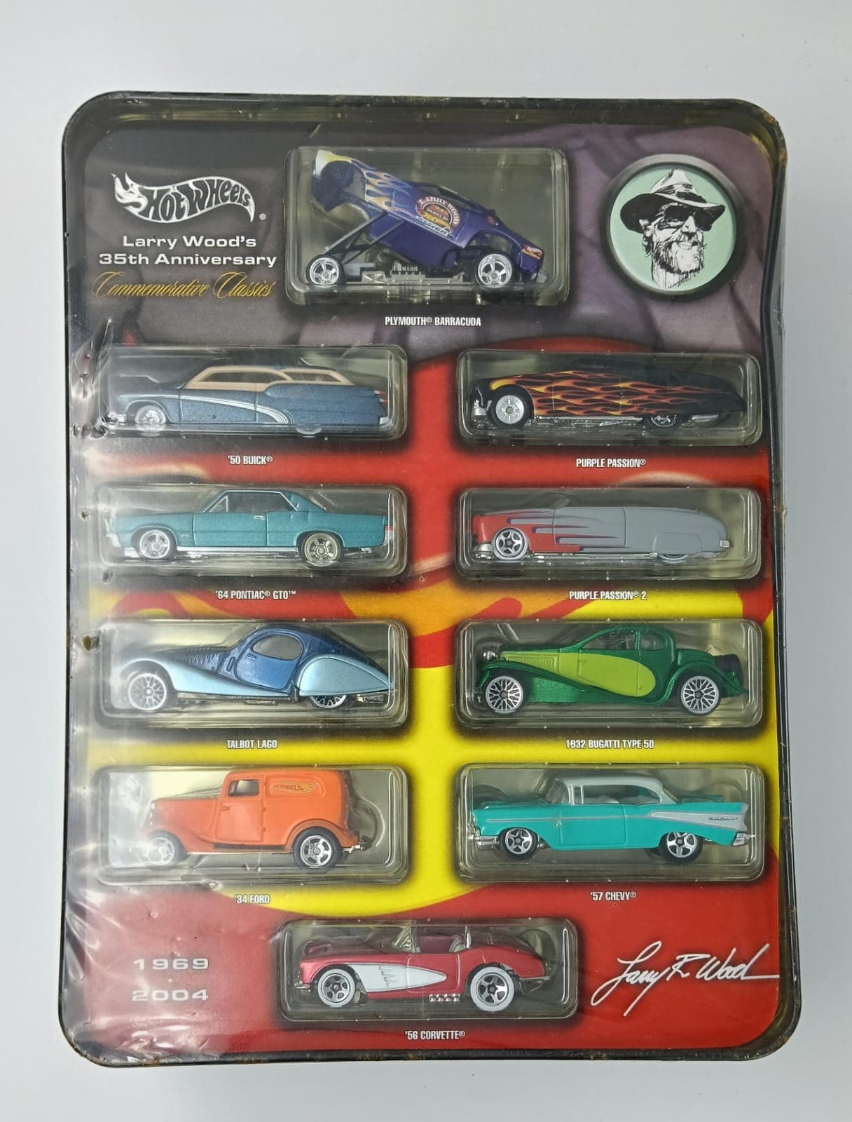 HOT WHEELS LARRY WOOD 35th Anniversary CLASSICS COMMEMORATIVE 1969.2004' - Image 1