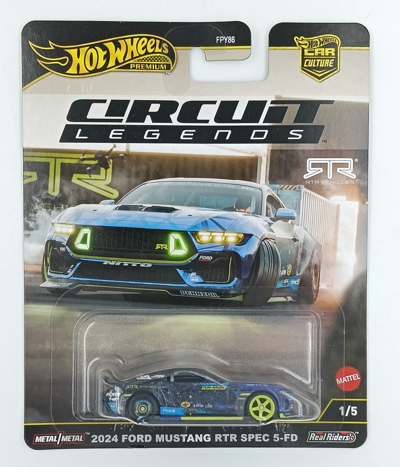 HOT WHEELS PREMIUM 1:64 2024 FORD MUSTANG RTR SPEC 5-FD CIRCUIT LEGENDS IMPORTED - Image 1