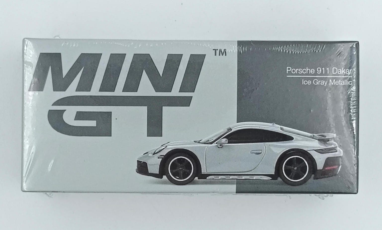 MINI GT BOX Porsche 911 Dakar Ice Grey - Image 1