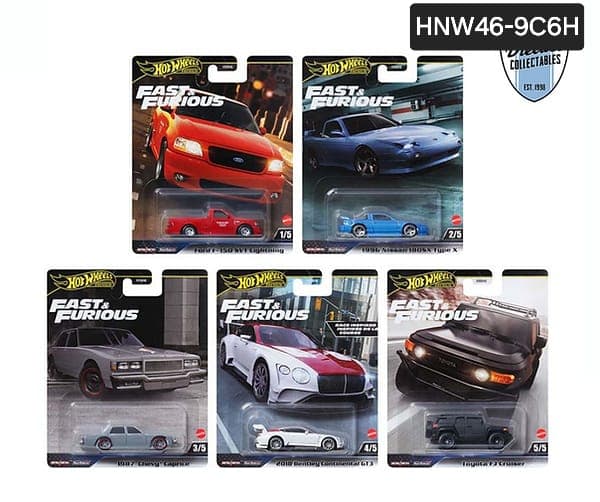 HOT WHEELS PREMIUM 1:64 FAST & FURIOUS SET OF 5 - Image 1
