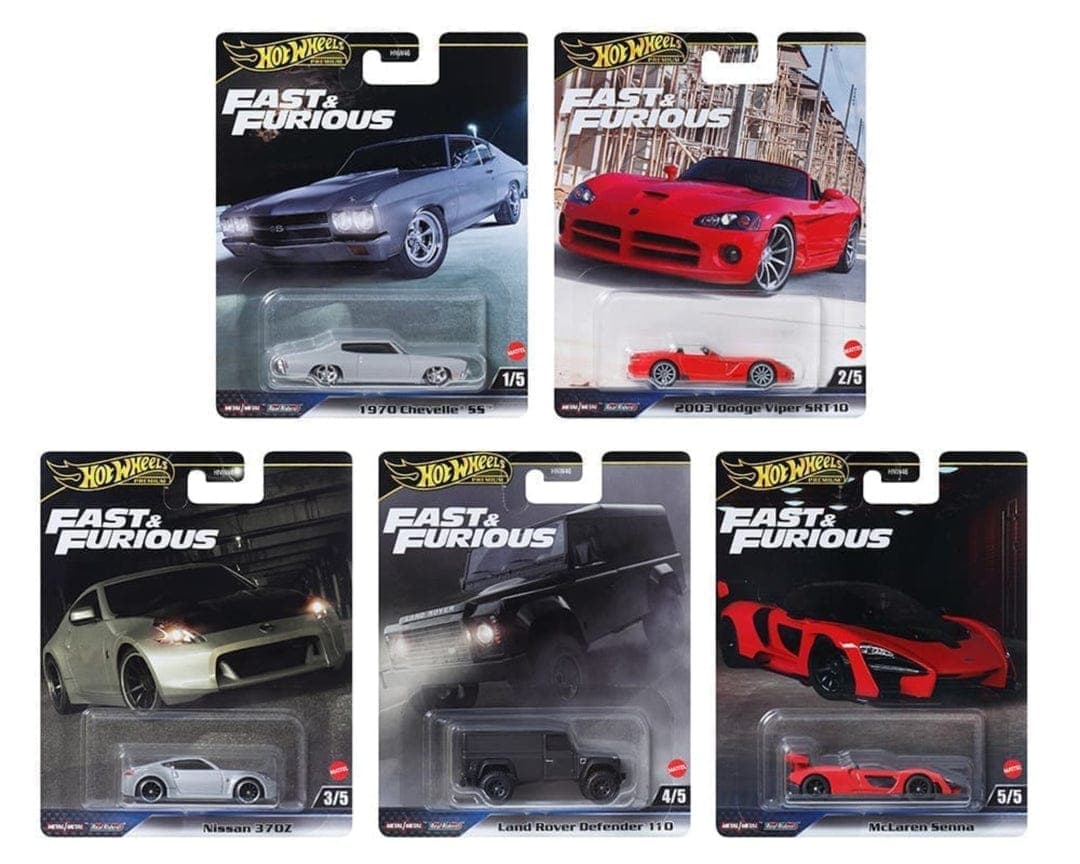 HOT WHEELS PREMIUM 1:64 FAST & FURIOUS SET OF 5 - Image 1