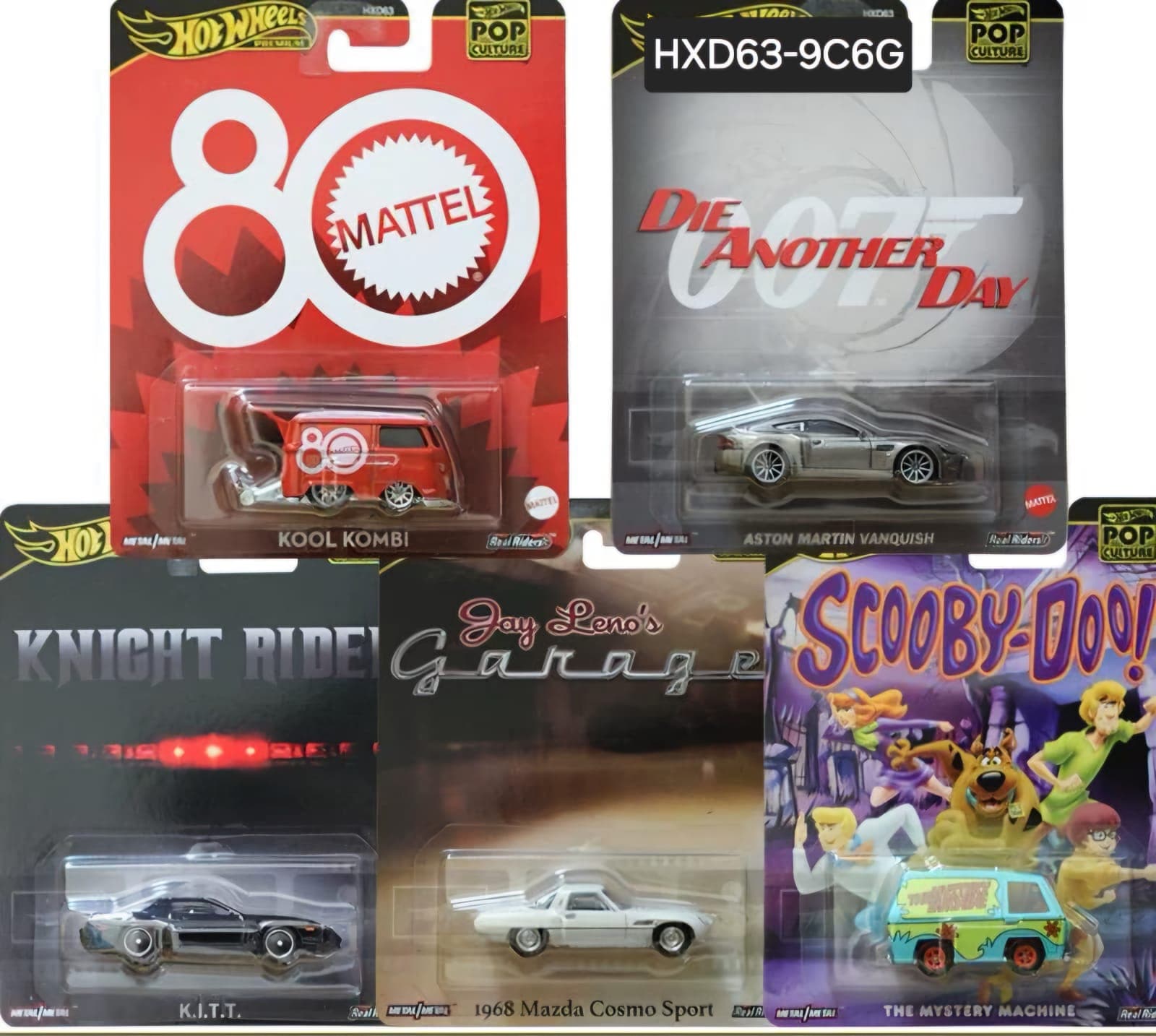 HOT WHEELS PREMIUM 1:64 POP CULTURE SET IMPORTED SET OF 5 - Image 1