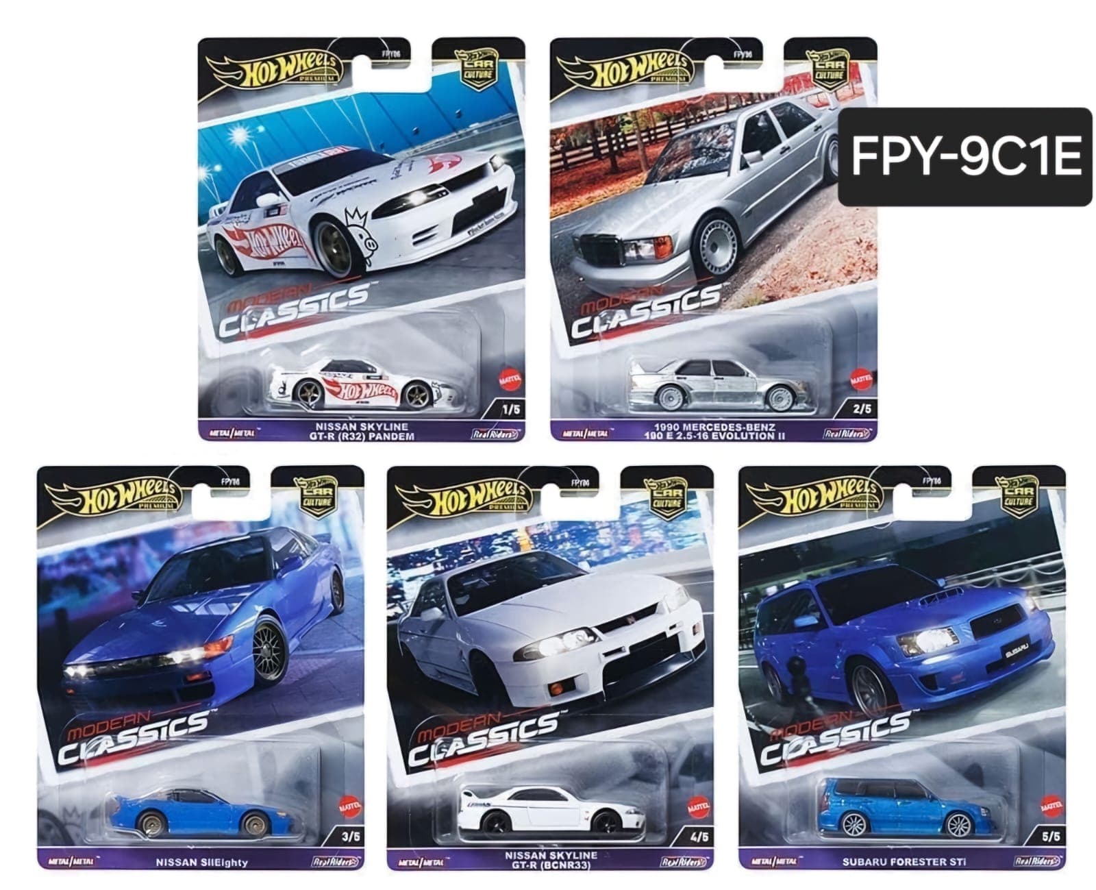 HOT WHEELS PREMIUM 1:64 MODERN CLASSICS SET OF 5 - Image 1