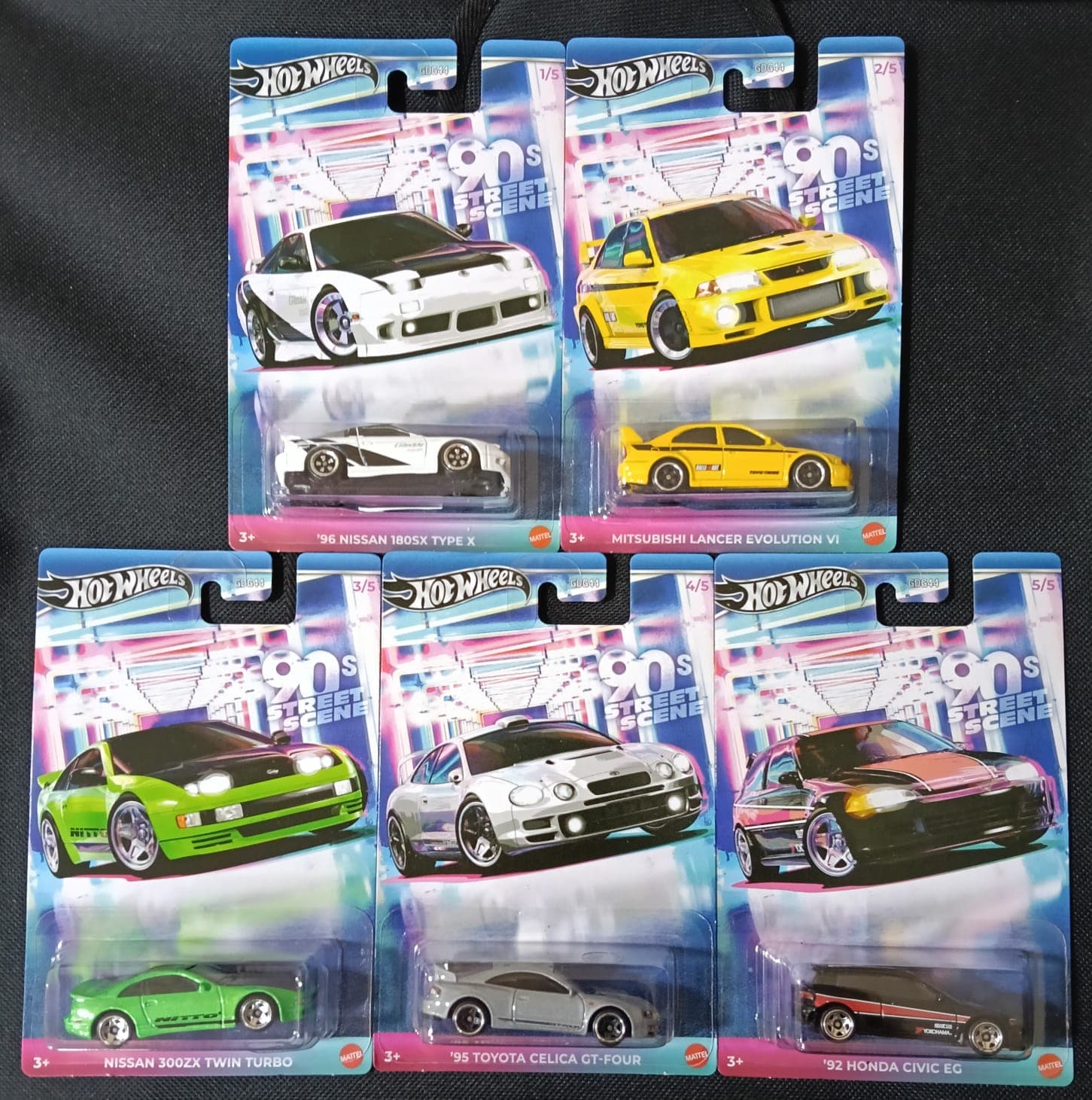 Hot Wheels Premium 1:64 90s STREET SCENE SET OF 5 - Image 1