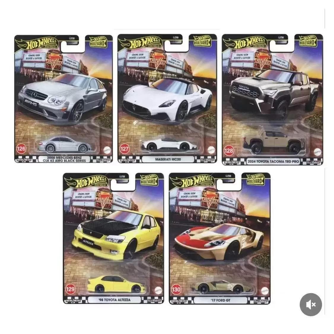 HOT WHEELS PREMIUM 1:64 BOULEVARD SET OF 5 - Image 1