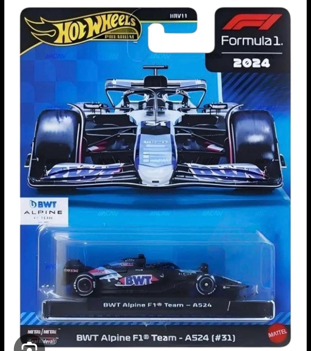 HOT WHEELS PREMIUM 1:64 BWT ALPINE F1 TEAM - A525 (#31) IMPORTED CARD - Image 1
