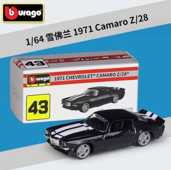 Bburago 1:64 BOX 1971 CHEVROLET CAMARO Z/28 - Image 1