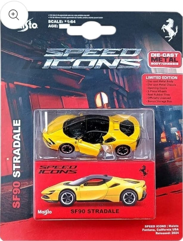 MAISTO 1:64 SPEED ICONS SF90 STRADALE - Image 1