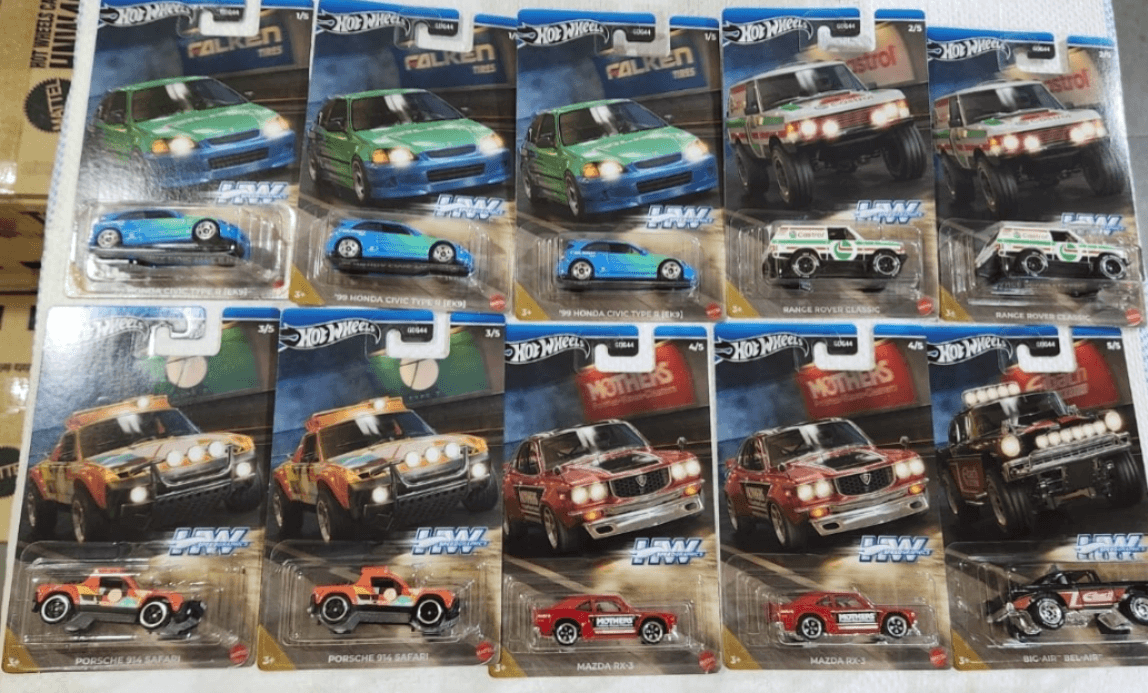 HOT WHEELS PREMIUM 1:64 SPEED GRAPHICS SILVER SERIES SET OF 10 - Image 1