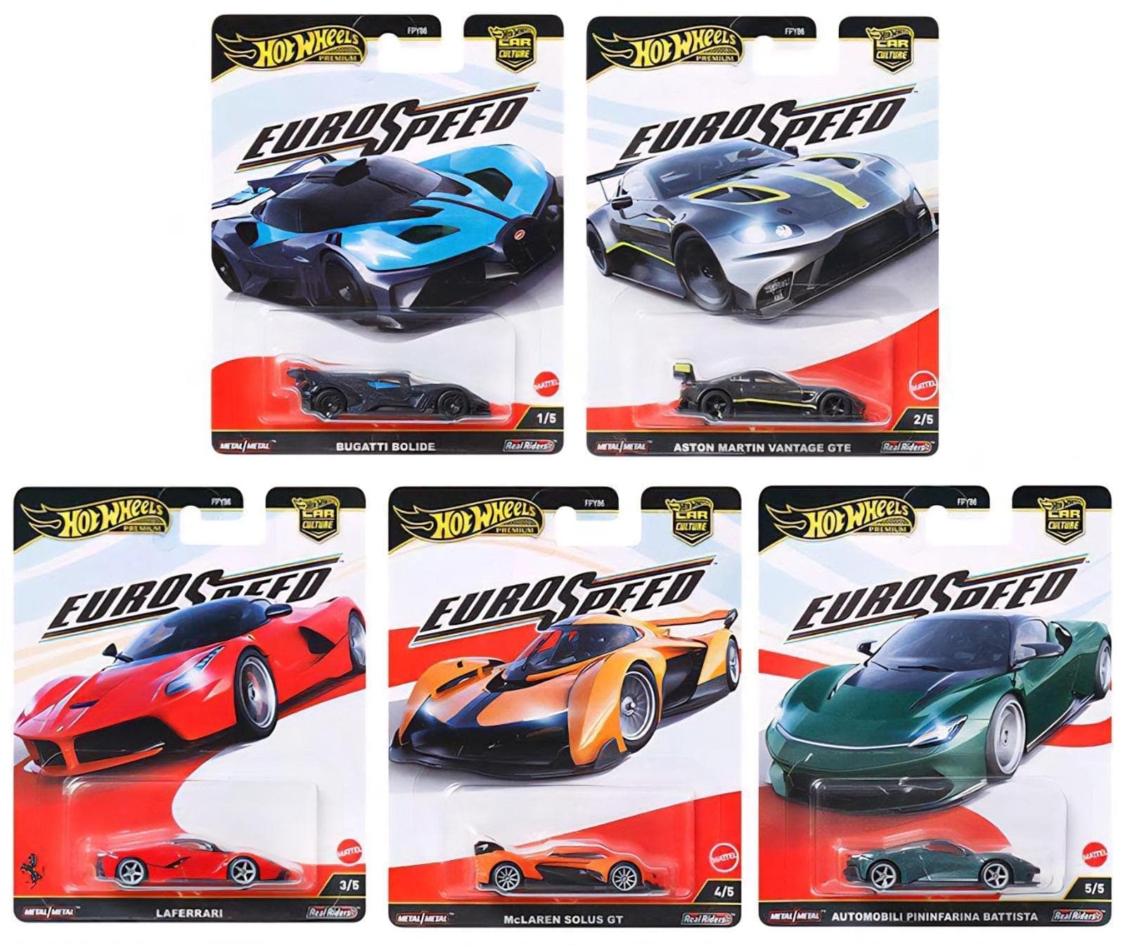 HOT WHEELS PREMIUM 1:64 EURO SPEED SET OF 5 - Image 1
