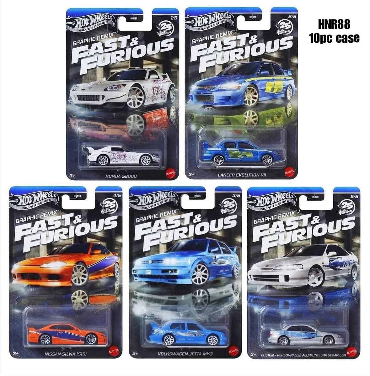HOT WHEELS SILVER SERIES 1:64 GRAPHIC REMIX SET OF 5 - Image 1