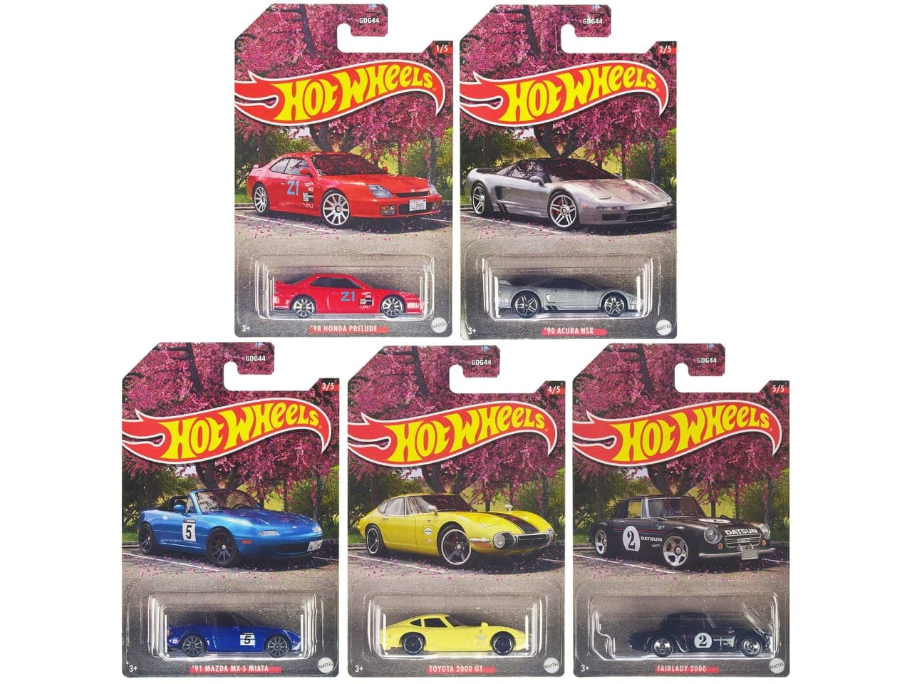 HOT WHEELS SILVER SERIES 1:64 JDM SET OF 5 - Image 1