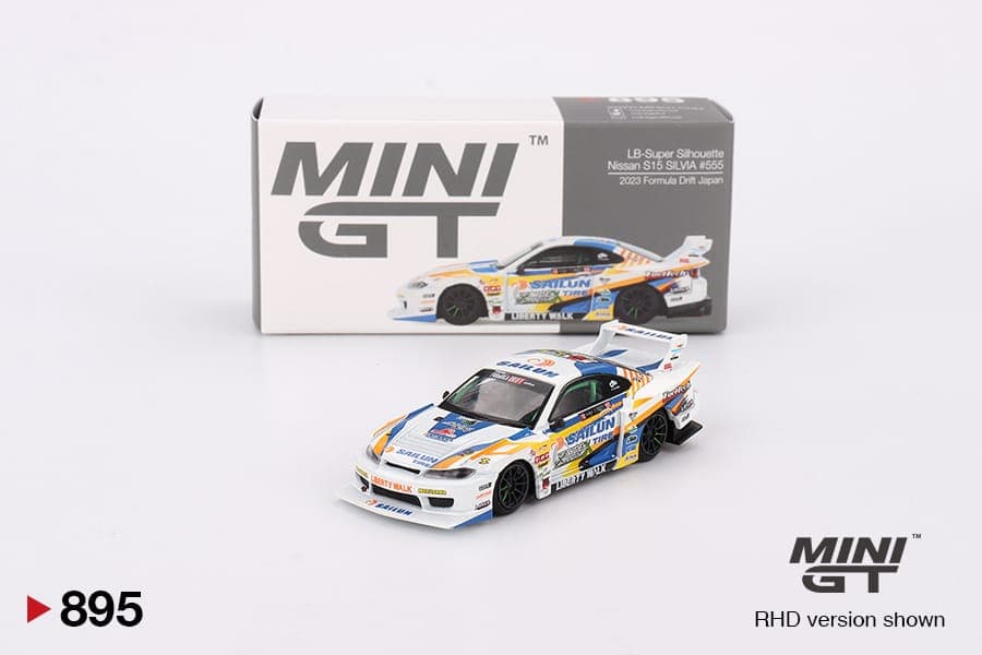 MINI GT BOX LB-SUPER SILHOUETTE NISSAN S15 SILVIA #555 - Image 1