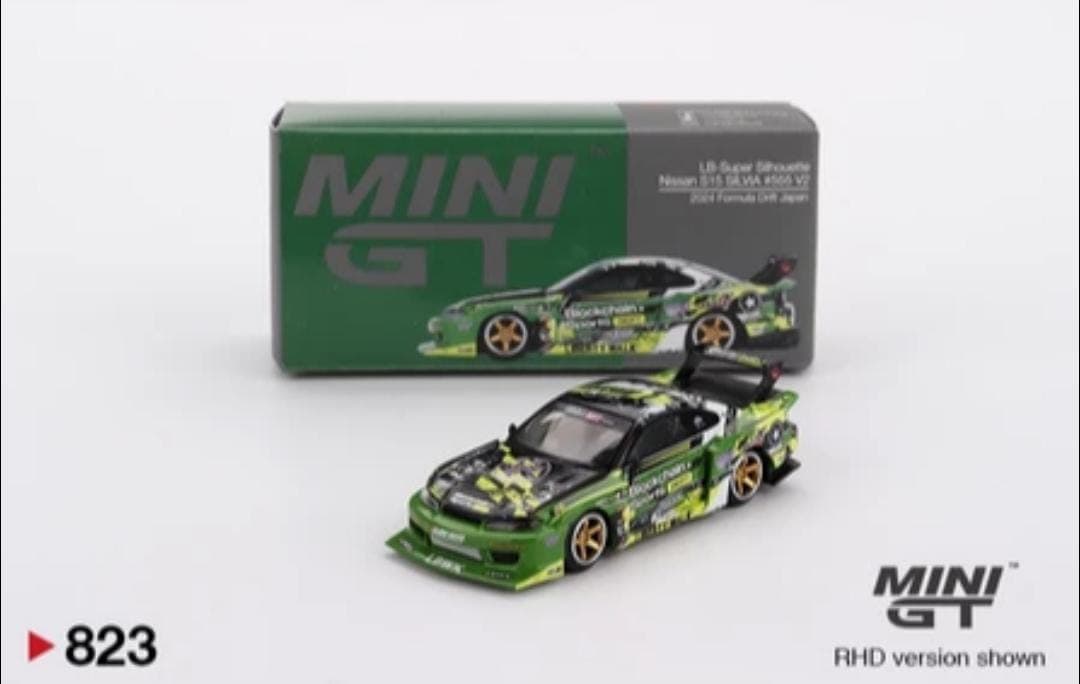 MINI GT BOX LB-SUPER SILHOUETTE NISSAN S15 SILVIA #555 V2 - Image 1
