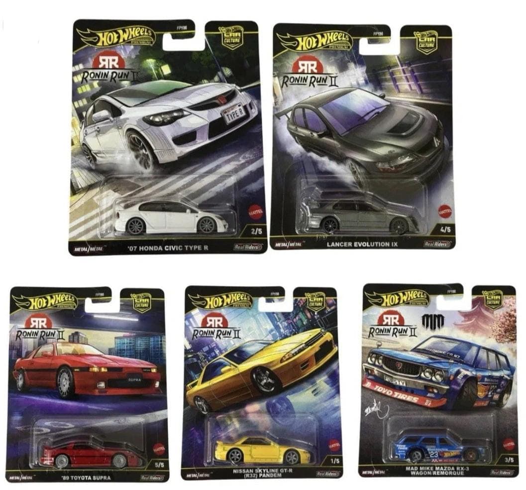 HOT WHEELS PREMIUM 1:64 RONIN RUN II CAR CULTURE SET OF 5 - Image 1