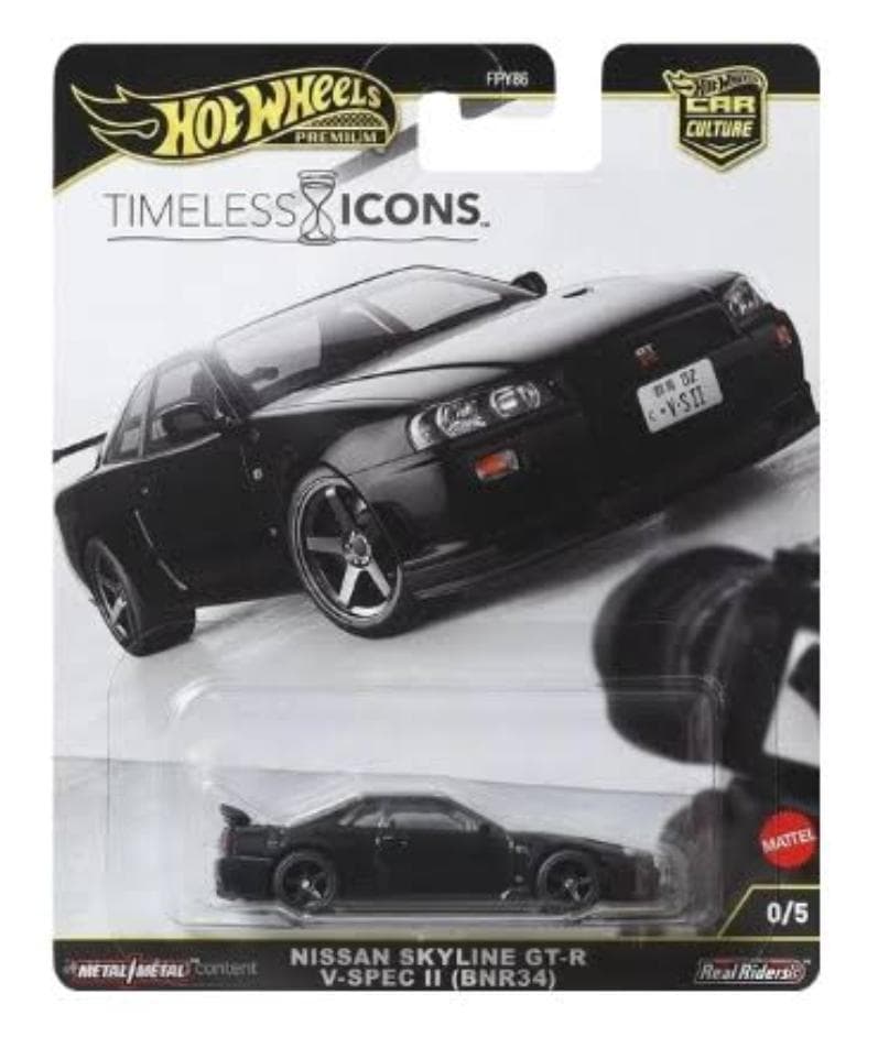 HOT WHEELS PREMIUM 1:64 NISSAN SKYLINE GT-R V-SPEC II (BNR34) CHASE CAR ( BLISTER BROKEN ) - Image 1