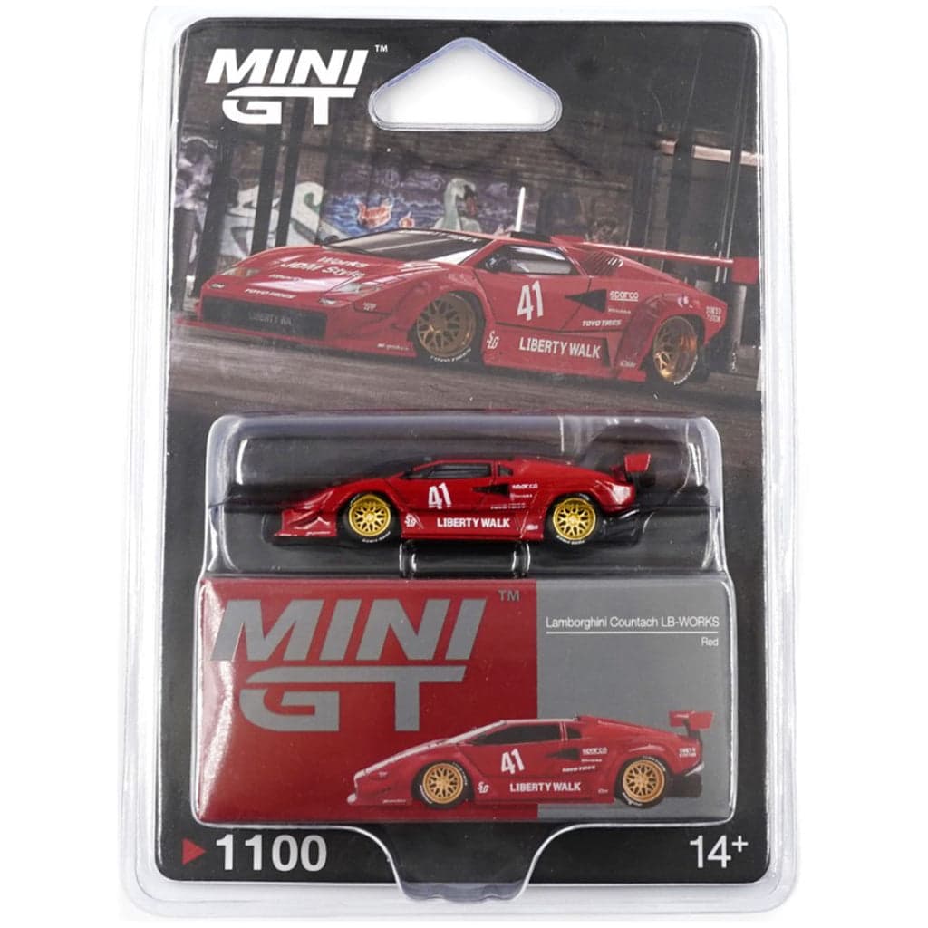 MINI GT BLISTER 1100 LAMBORGHINI COUNTACH LB-WORKS ( RED ) - Image 1