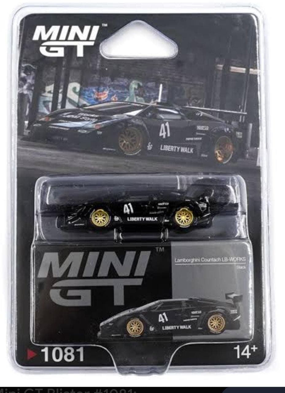 MINI GT BLISTER LAMBORGHINI COUNTACH LB-WORKS ( BLACK )