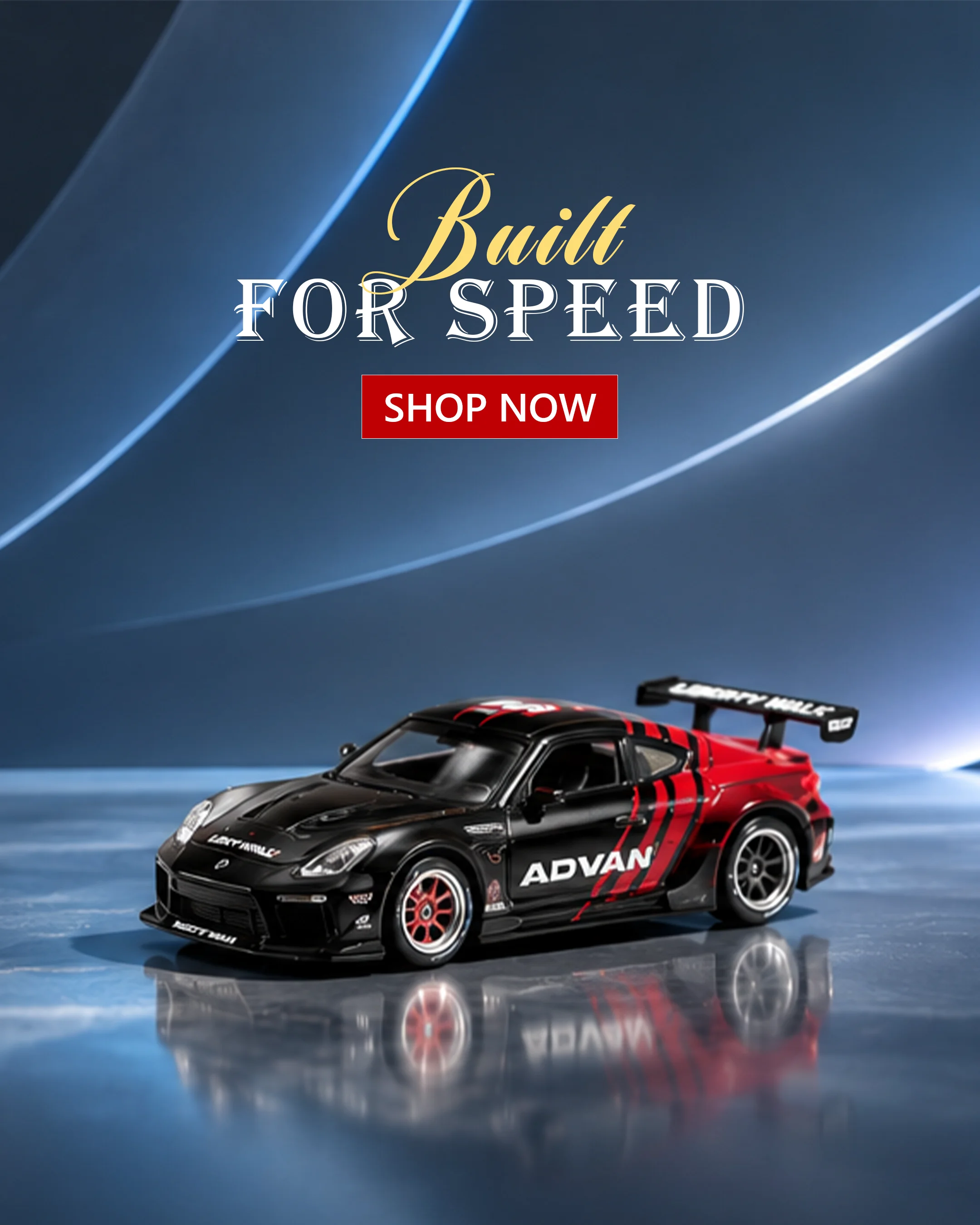 Hutz Diecast mini gt box toyota gr86 hks type r advan